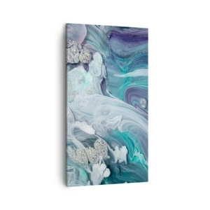 Quadro em tela - Correntes de azul - 45x80 cm