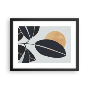 Pôster com moldura preta - Um dia quente de verão - 40x30 cm