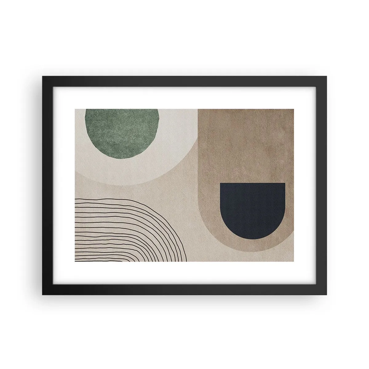 Pôster com moldura preta - A gentileza do oval - 40x30 cm