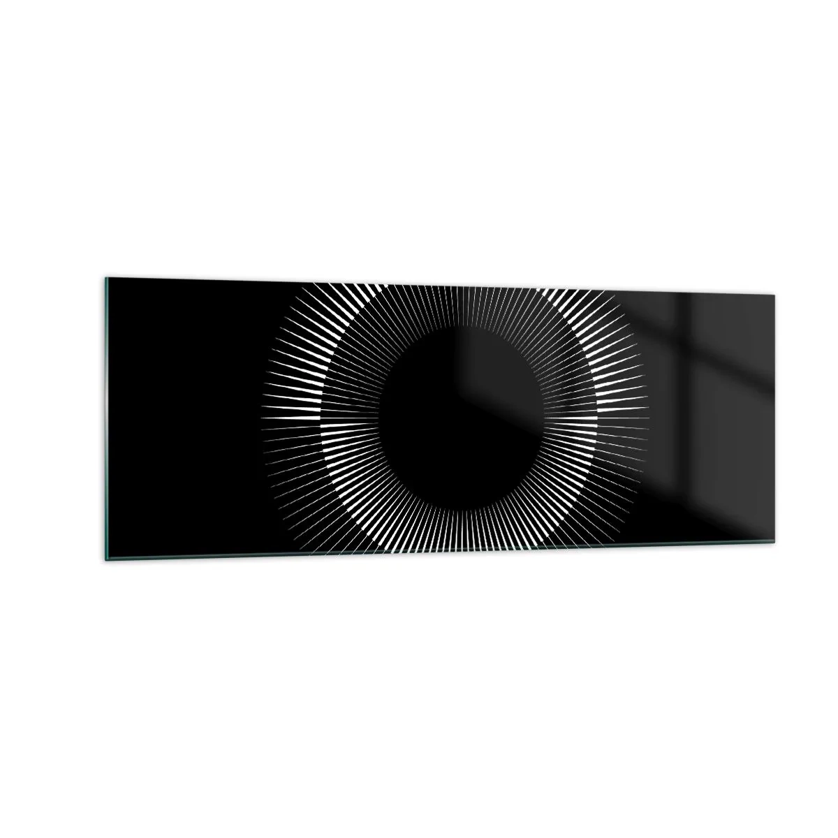 Quadro em vidro - Sol preto - 140x50 cm