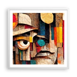 Pôster em moldura branca - Vejo-te... - 60x60 cm