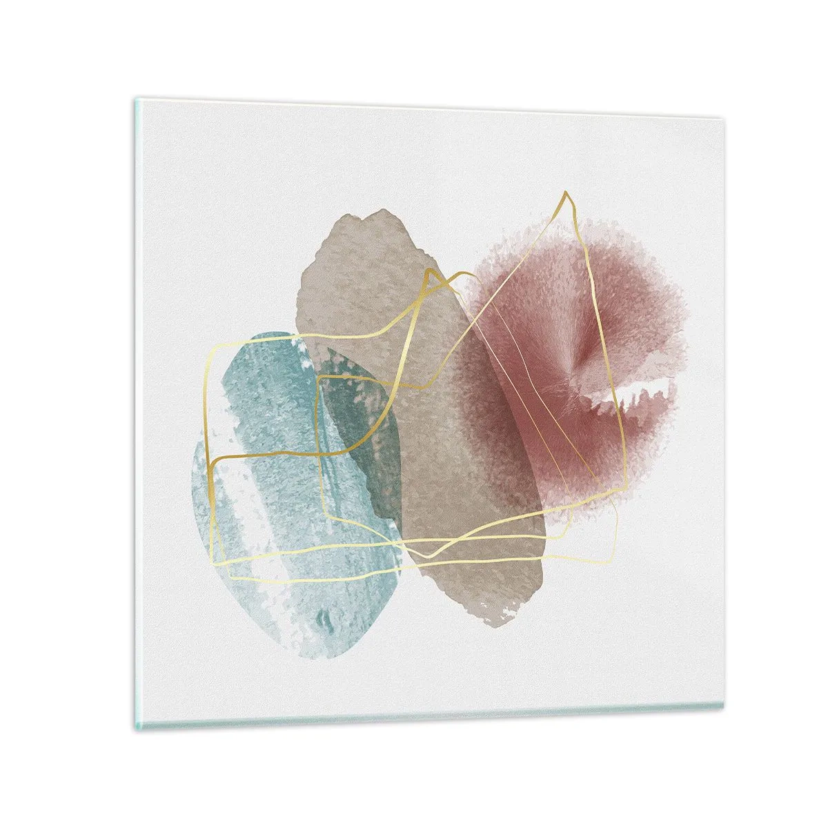 Quadro em vidro - Corais espaciais - 40x40 cm