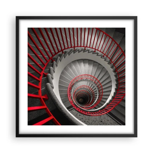 Pôster com moldura preta - Diversão de arquitetura - 50x50 cm