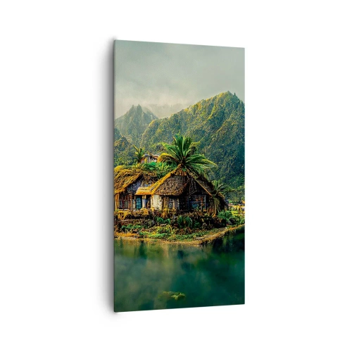 Quadro em tela - Paraíso Tropical - 65x120 cm