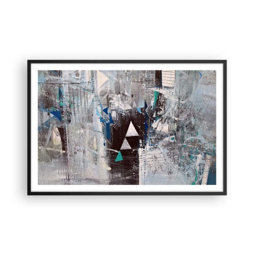 Pôster com moldura preta - A ordem superior dos triângulos - 91x61 cm