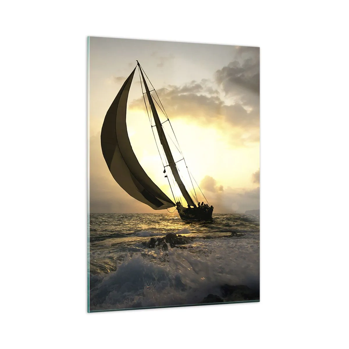 Quadro em vidro - Com o vento e contra o vento - 50x70 cm