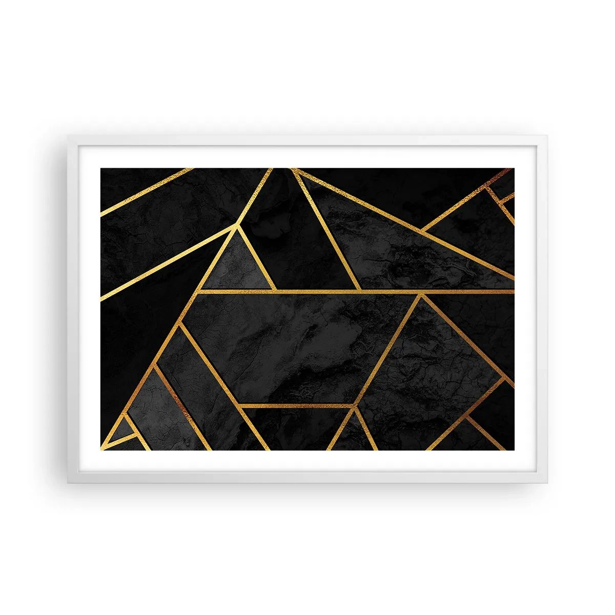 Pôster em moldura branca - Escuridão e esplendor - 70x50 cm