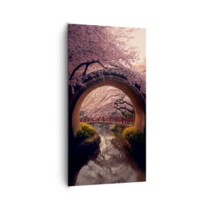 Quadro em tela - Primavera japonesa - 65x120 cm