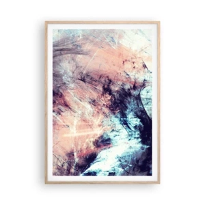 Pôster com moldura de carvalho claro - Sinta o vento - 70x100 cm