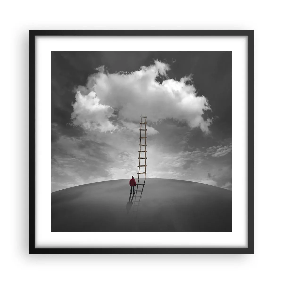 Pôster com moldura preta - Tudo é possível - 50x50 cm