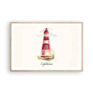 Pôster com moldura de carvalho claro - Sempre há clima - 91x61 cm