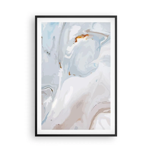 Pôster com moldura preta - Branco elevado - 61x91 cm