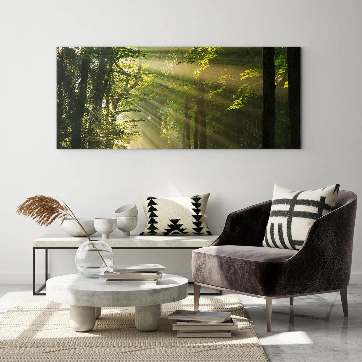 Quadro em vidro - Momento florestal - 120x50 cm