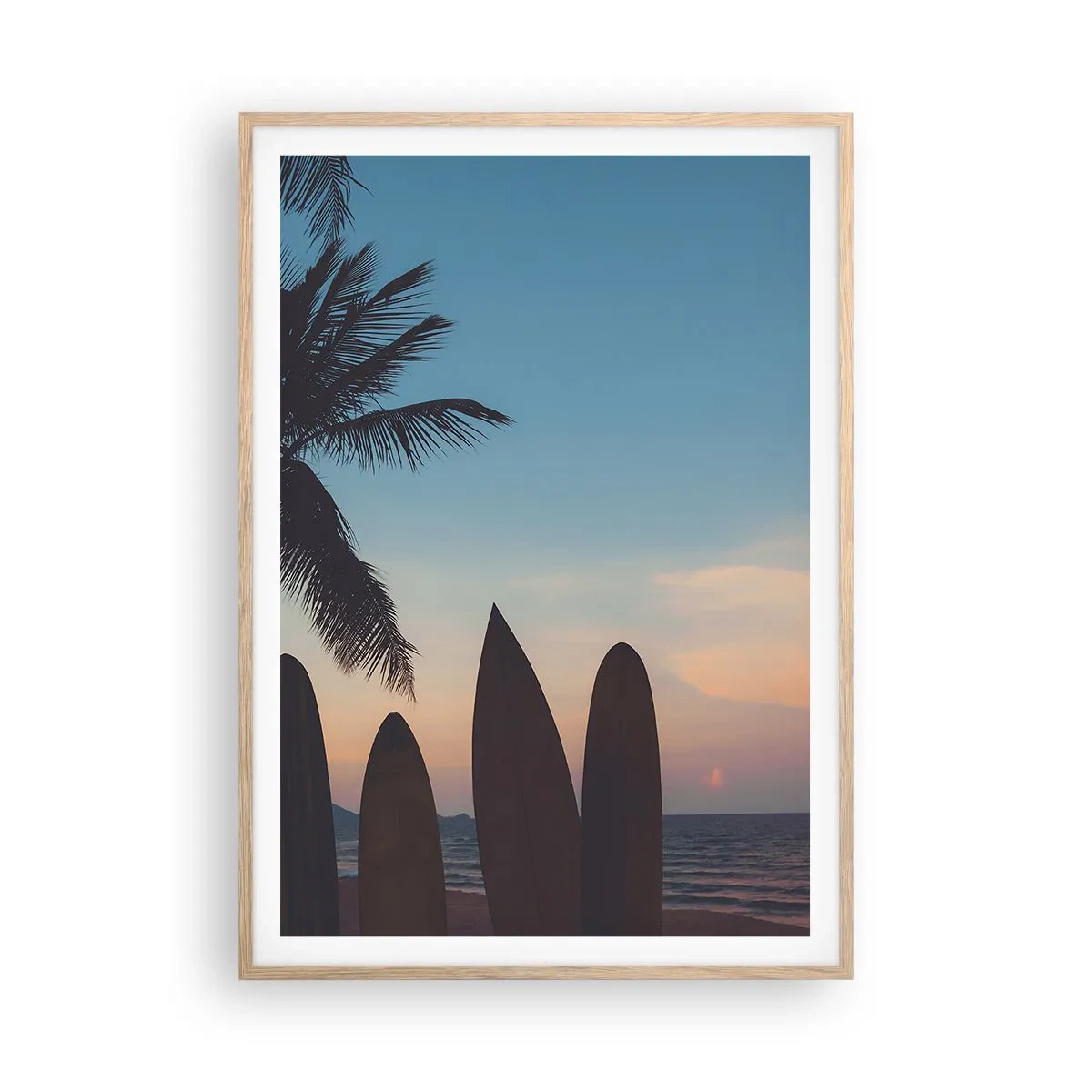 Pôster com moldura de carvalho claro - Amanhã também será divertido - 70x100 cm