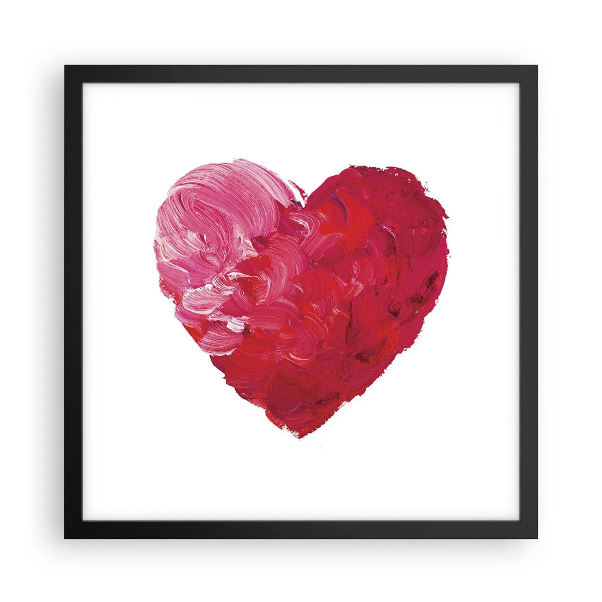 Pôster com moldura preta - All you need is love - 40x40 cm