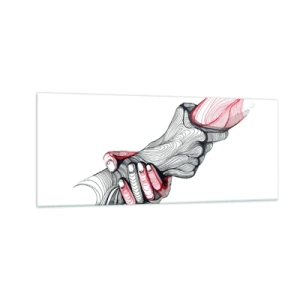 Quadro em vidro - Está em boas mãos - 100x40 cm