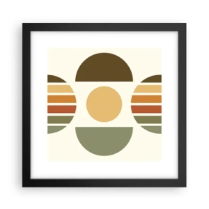 Pôster com moldura preta - Em tons terrosos - 30x30 cm