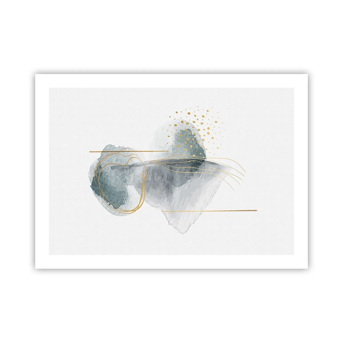 Pôster - Sobre a relação entre o cinza e o dourado - 70x50 cm