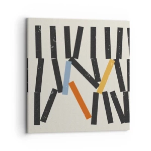 Quadro em tela - Dominó – composição - 70x70 cm