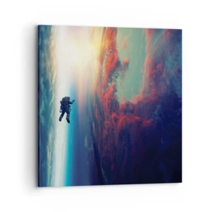 Quadro em tela - Enfrentando o universo - 70x70 cm