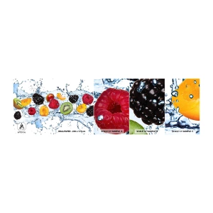 Amostra de papel de parede autocolante Deluxe Sticker - Divirta-se connosco - Fruta, Abstração, 3D - 100x30 cm