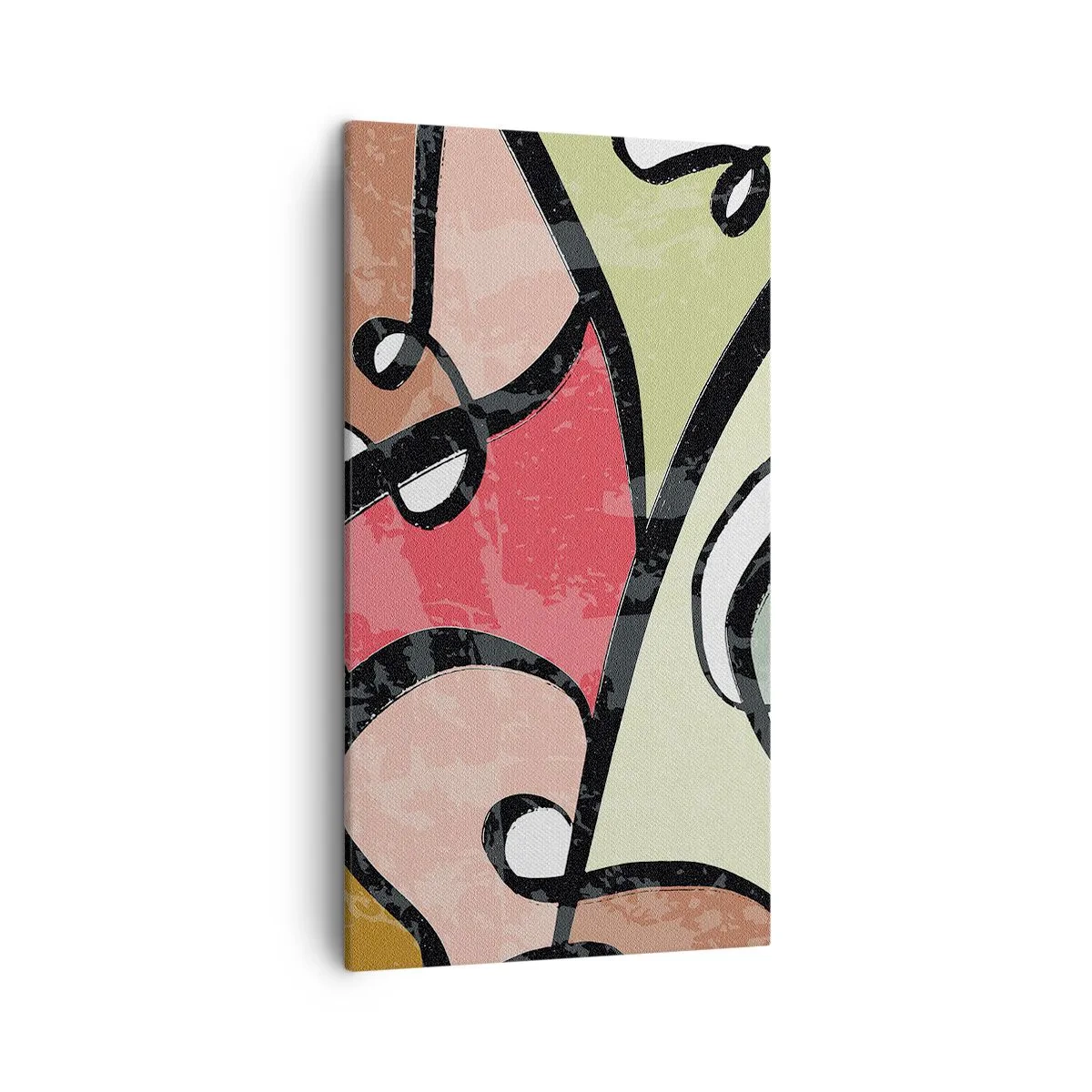 Quadro em tela - Piruetas entre cores - 45x80 cm