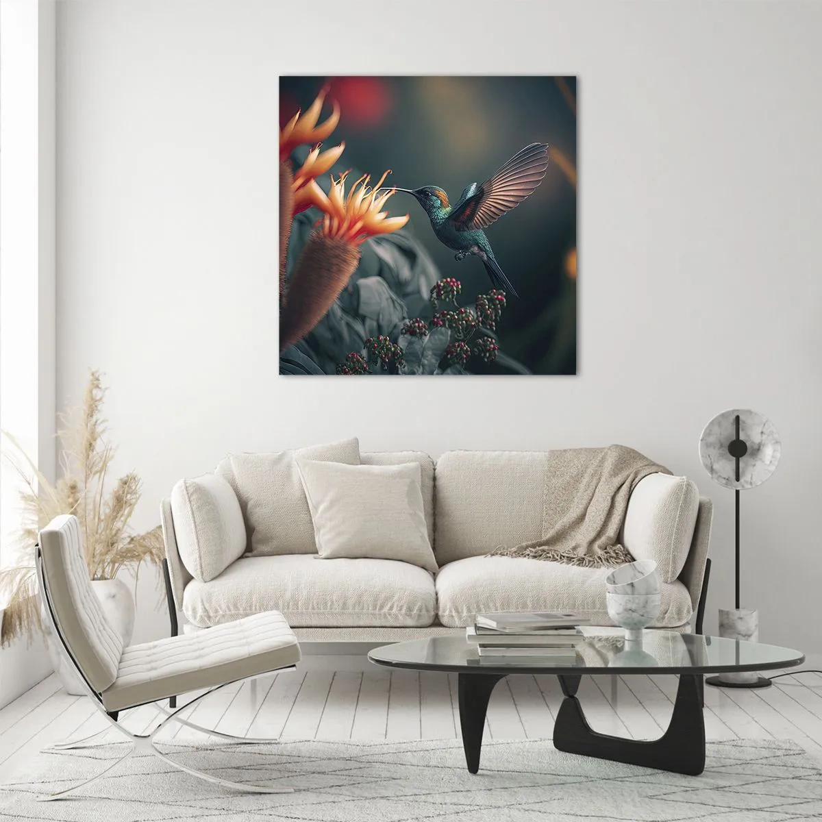 Quadro em vidro - Uma vida verdadeiramente colorida - 60x60 cm