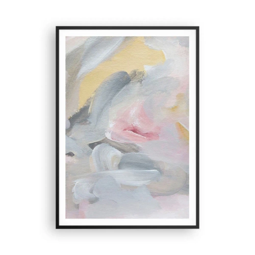 Pôster com moldura preta - Em um mundo pastel - 70x100 cm