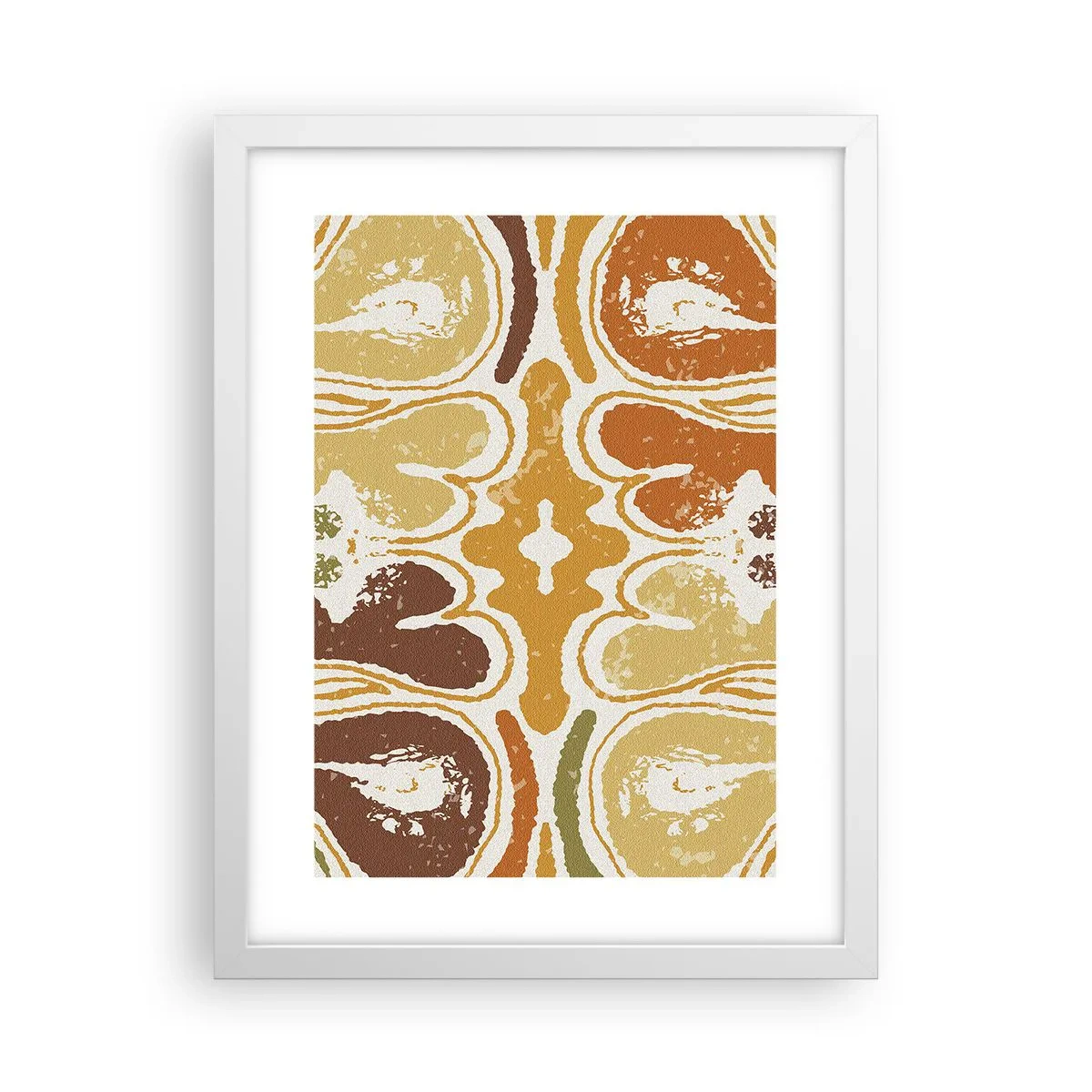 Pôster em moldura branca - Abstração sentimental - 30x40 cm