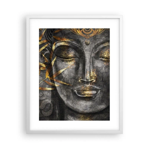 Pôster em moldura branca - Sinta a paz - 40x50 cm