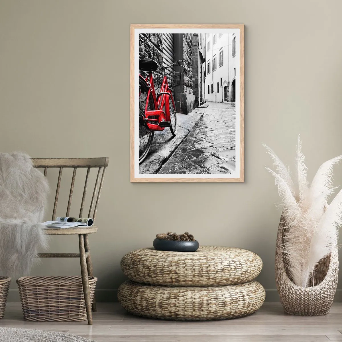 Pôster com moldura de carvalho claro - A verdadeira beleza não envelhece - 70x100 cm