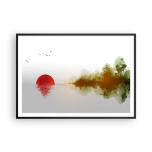 Pôster com moldura preta - Uma promessa de paz - 100x70 cm