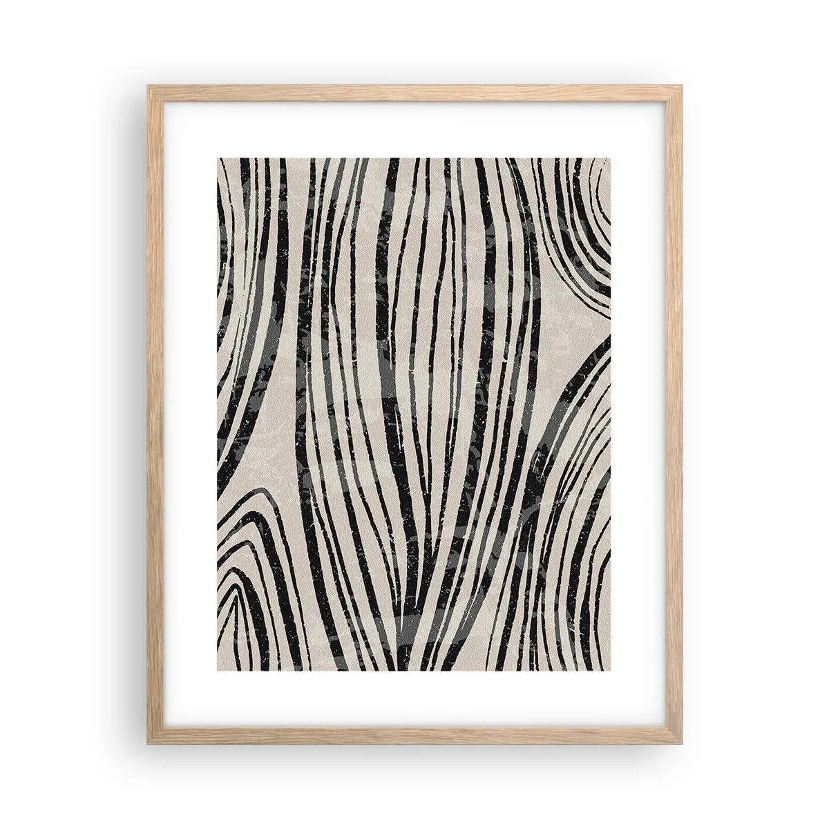 Pôster com moldura de carvalho claro - Piscina em linha - 40x50 cm