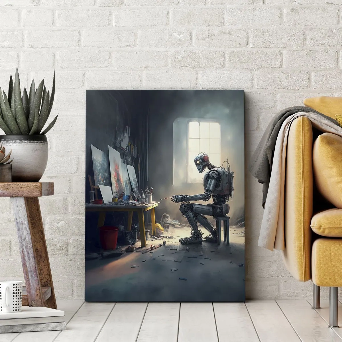 Quadro em tela - O ato de criação - 50x70 cm