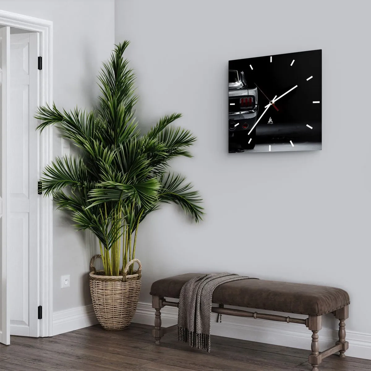 Relógio de parede - Relógio em vidro - O charme do clássico - 40x40 cm