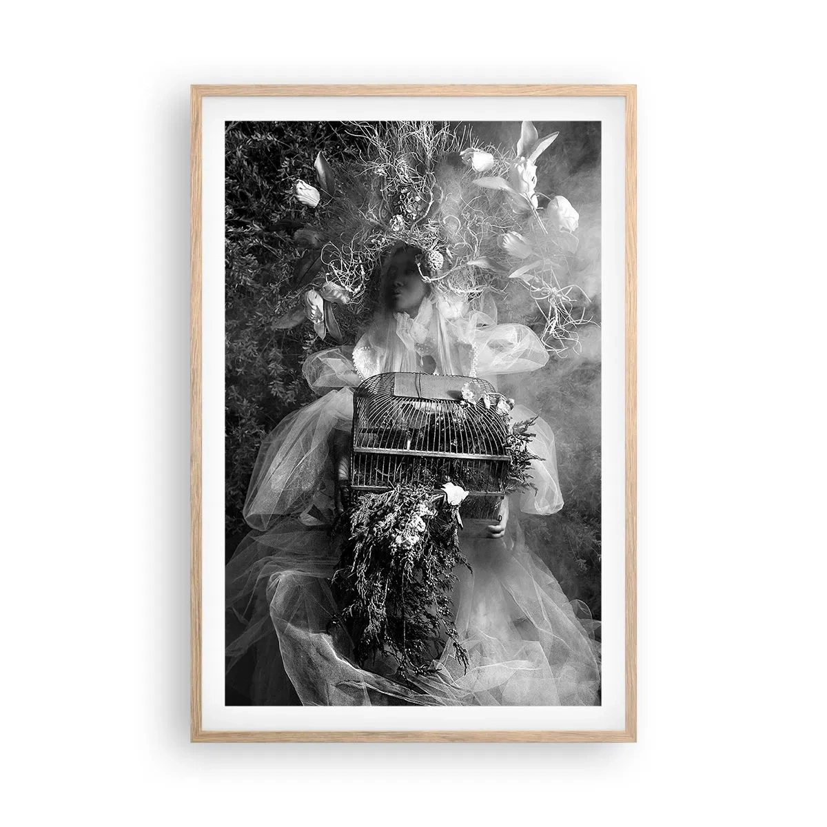Pôster com moldura de carvalho claro - A própria mãe – natureza - 61x91 cm
