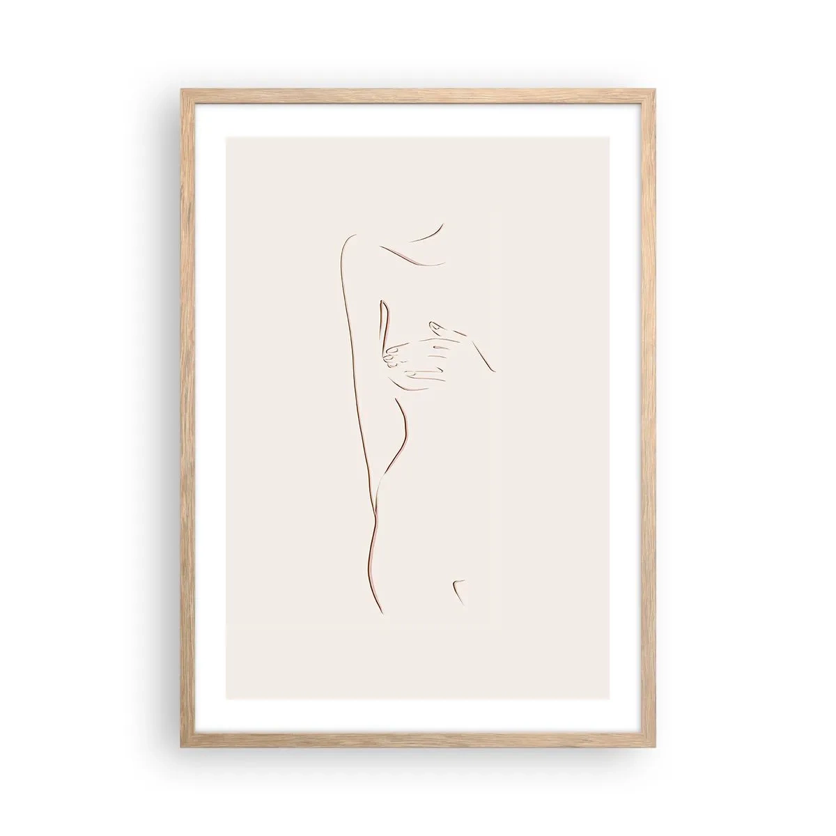 Pôster com moldura de carvalho claro - A forma do desejo - 50x70 cm