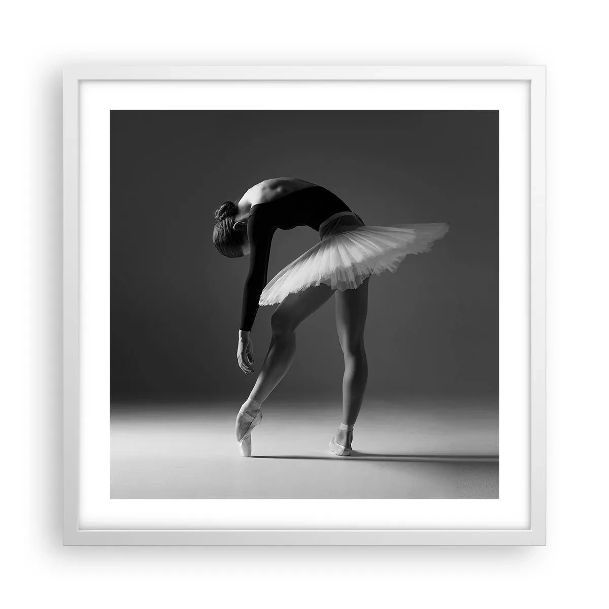 Pôster em moldura branca - Bella balerina - 50x50 cm