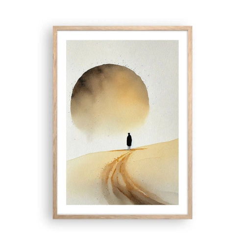 Pôster com moldura de carvalho claro - Sempre com saudade - 50x70 cm