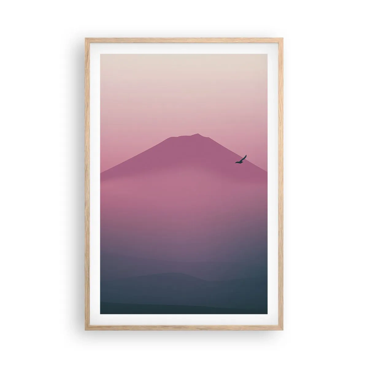 Pôster com moldura de carvalho claro - Andarilhos sob as nuvens - 61x91 cm