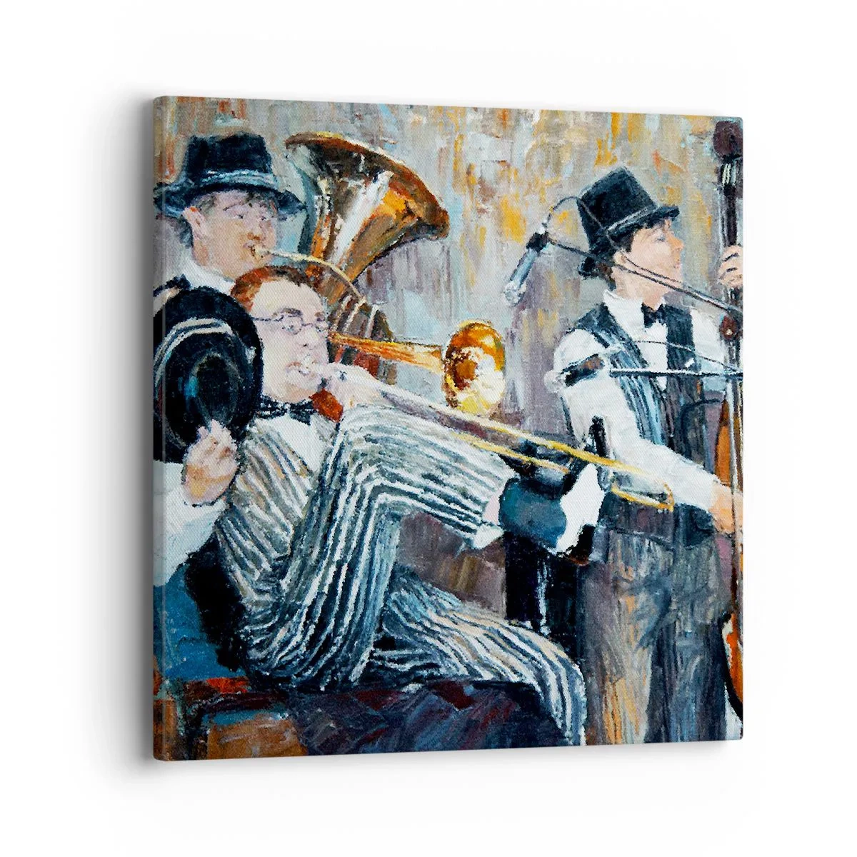 Quadro em tela - Todo aquele jazz - 40x40 cm