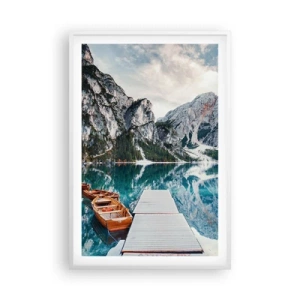 Pôster em moldura branca - Vamos mostrar-lhe a beleza - 61x91 cm