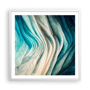 Pôster em moldura branca - Insaciabilidade azul - 60x60 cm