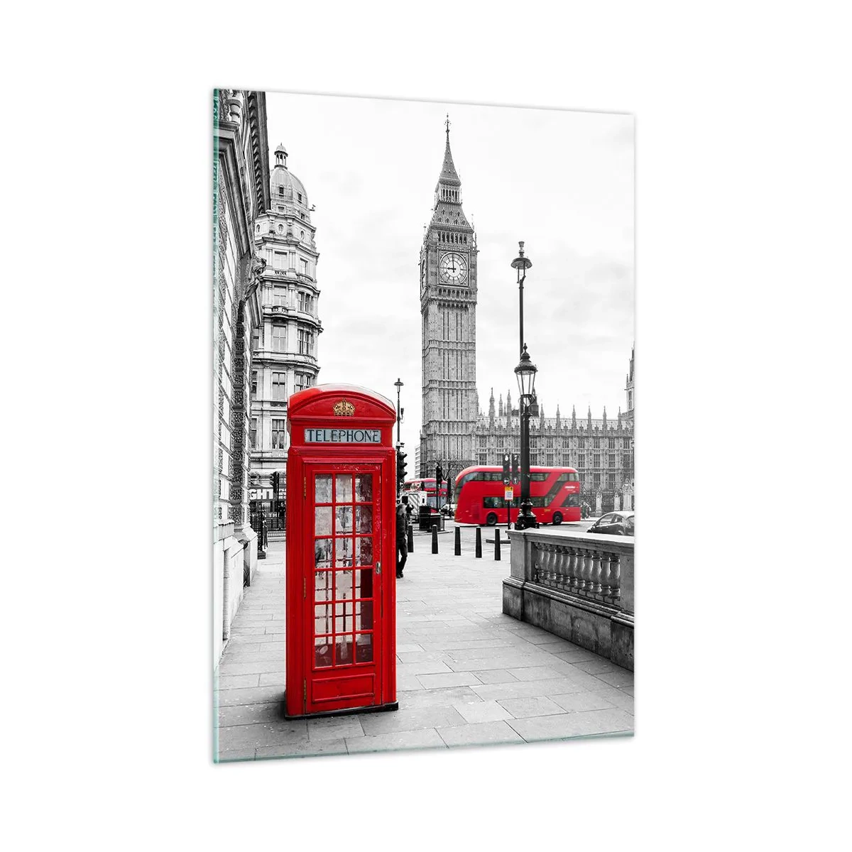 Quadro em vidro - Sem dúvida, Londres - 50x70 cm