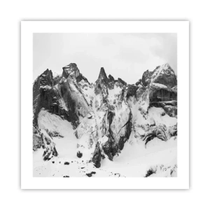 Pôster - O assustador cume de granito - 50x50 cm