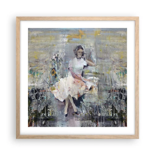 Pôster com moldura de carvalho claro - Clássica e moderna - 50x50 cm