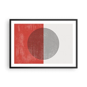Pôster com moldura preta - Direto ao ponto - 70x50 cm