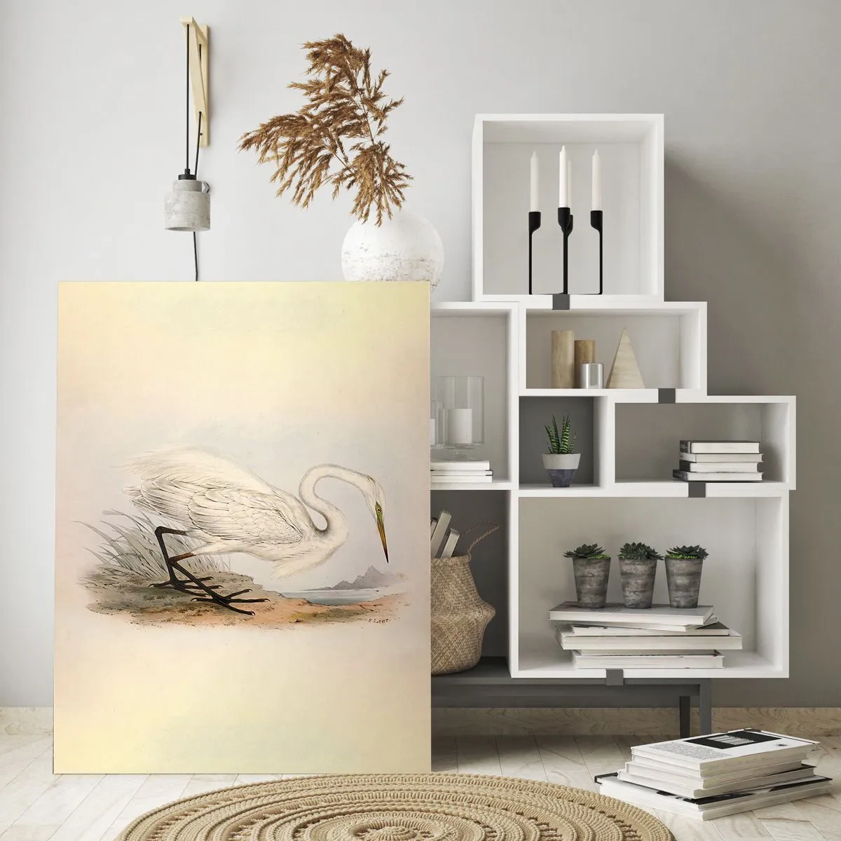 Quadro em vidro - A senhora nos juncos - 50x70 cm