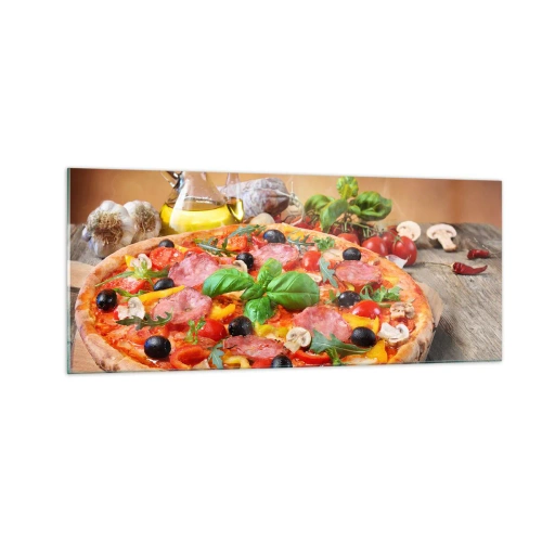 Quadro em vidro - Com um sabor verdadeiramente italiano - 100x40 cm