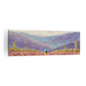 Quadro em tela - No mundo da lavanda - 160x50 cm